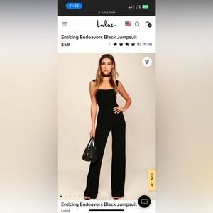Enticing Endeavors Black Jumpsuit